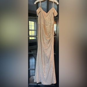 Oleg Cassini Metallic Evening Gown